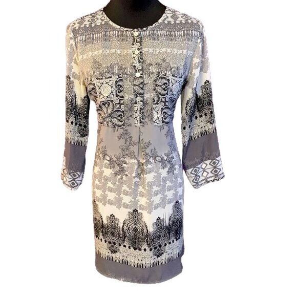 Fig & Flower Sheer Lightweight Tunic, Size Medium - Picture 1 of 9